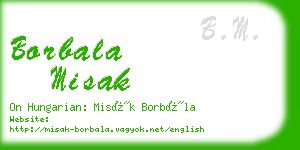borbala misak business card